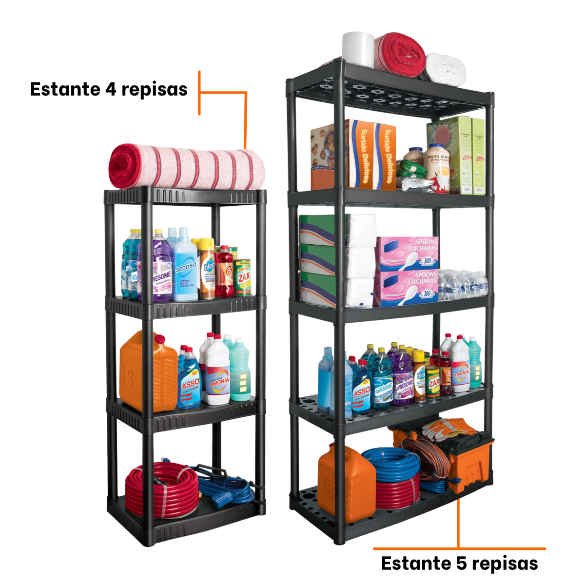 Combo Estante 5 repisas Truper + estante 4 repisas Pretul2