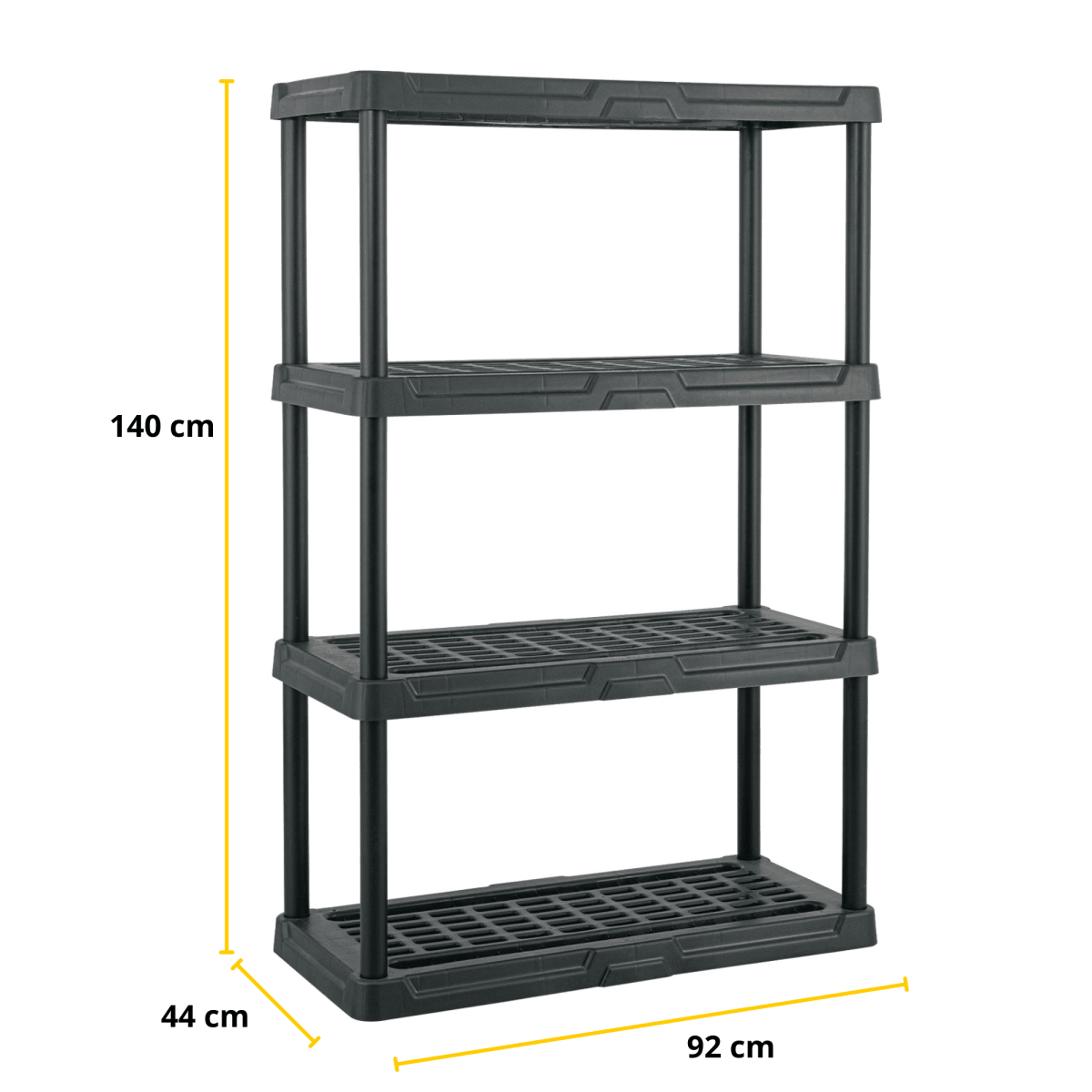 Estante organizador de plástico soporta 140 Kg Pretul2