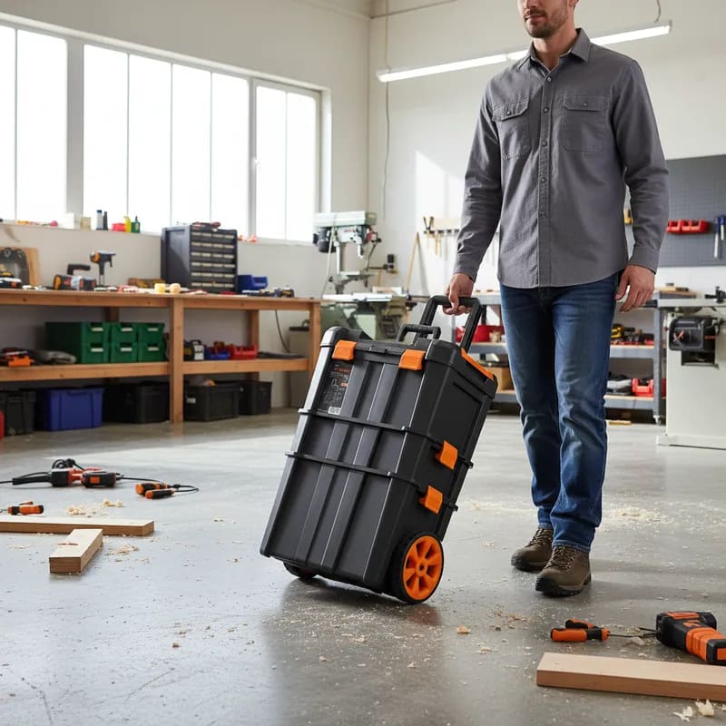 Caja para herramientas 3 en 1 con ruedas Truper3