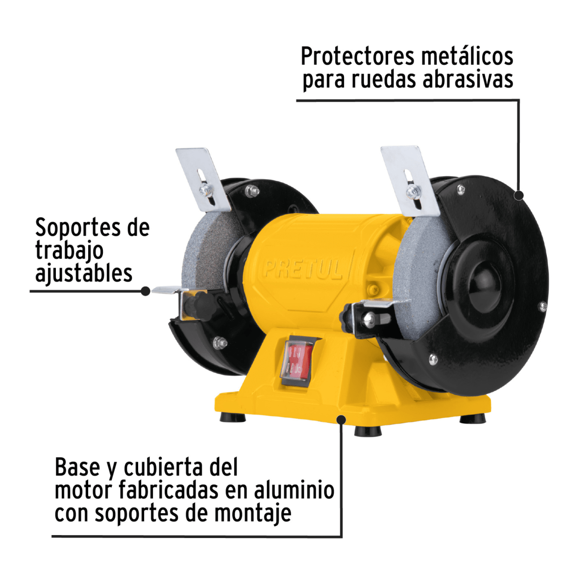 Combo Amoladora 4 ½ 700w y Esmeril de banco 5