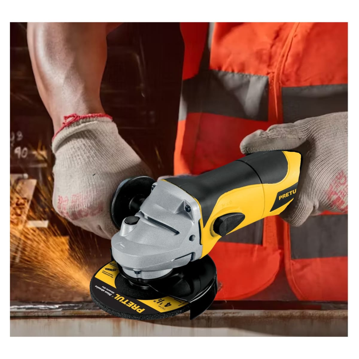 Combo Amoladora 4 ½ 700w y Esmeril de banco 5