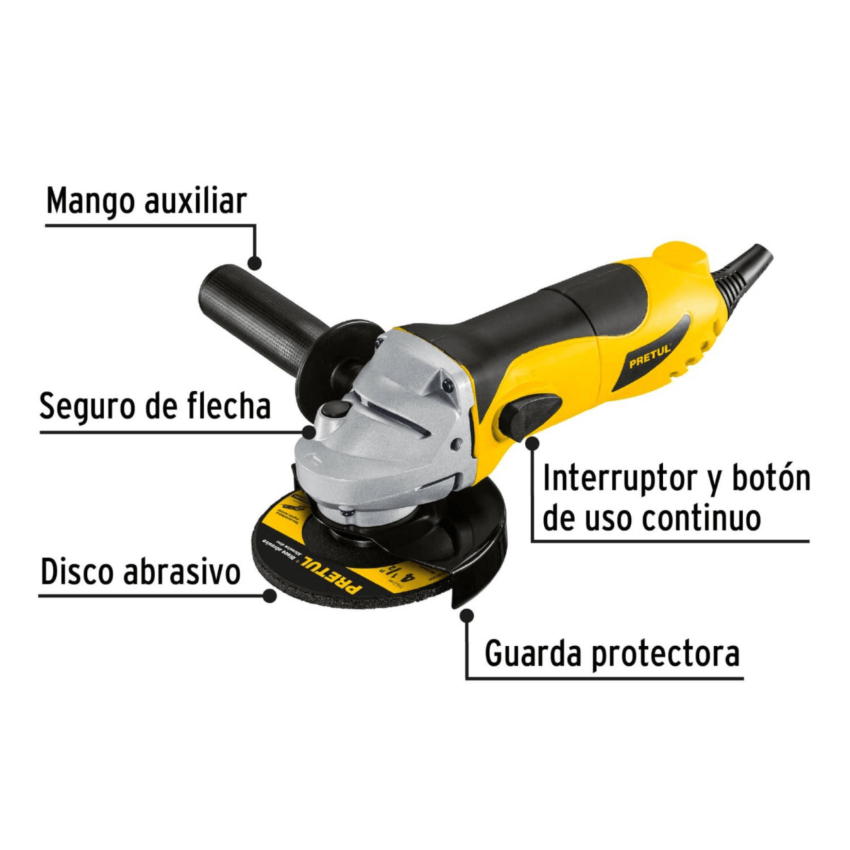 Combo Amoladora 4 ½ 700w y Esmeril de banco 5