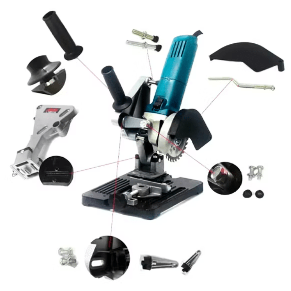 Amoladora pretul 700w + soporte para amoladora universal6