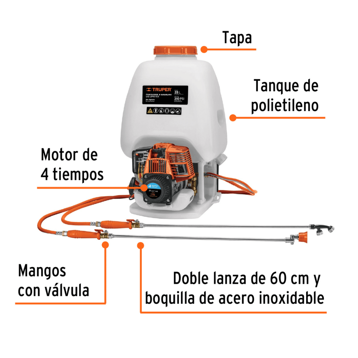 Fumigador a gasolina 4 tiempos Truper4