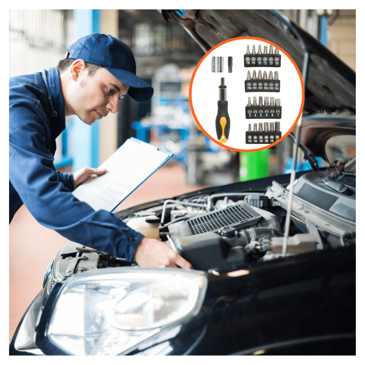 Juego de ratchet 39 piezas 1/4