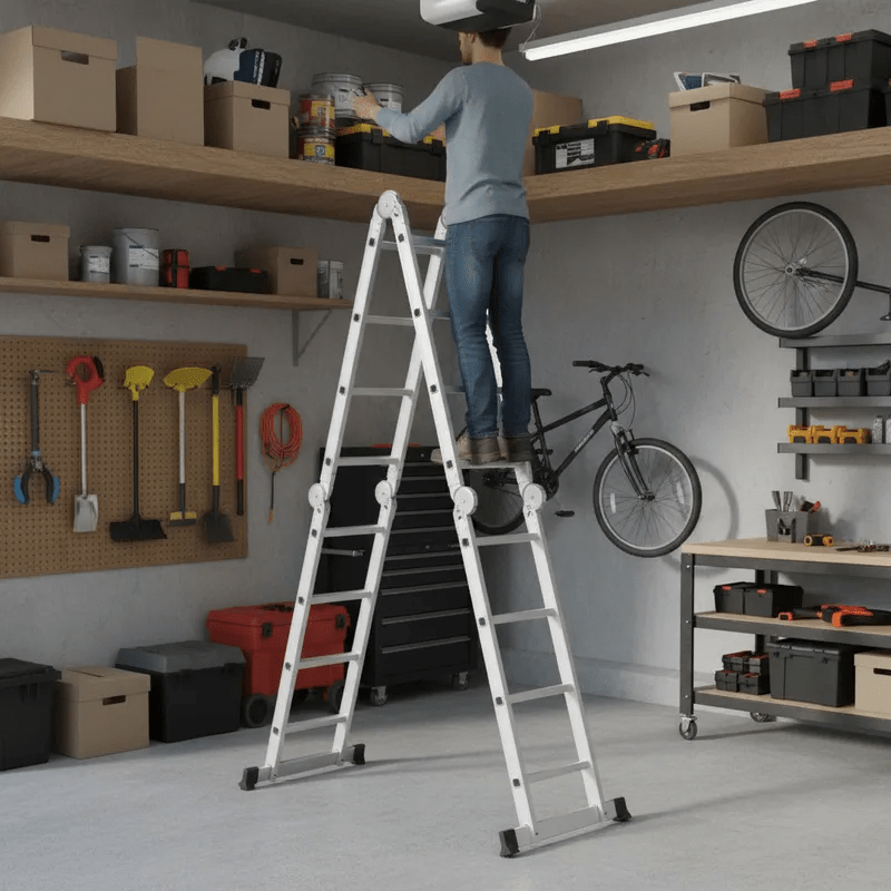 Escalera multiposición 16 peldaños soporta 200Kg Truper3