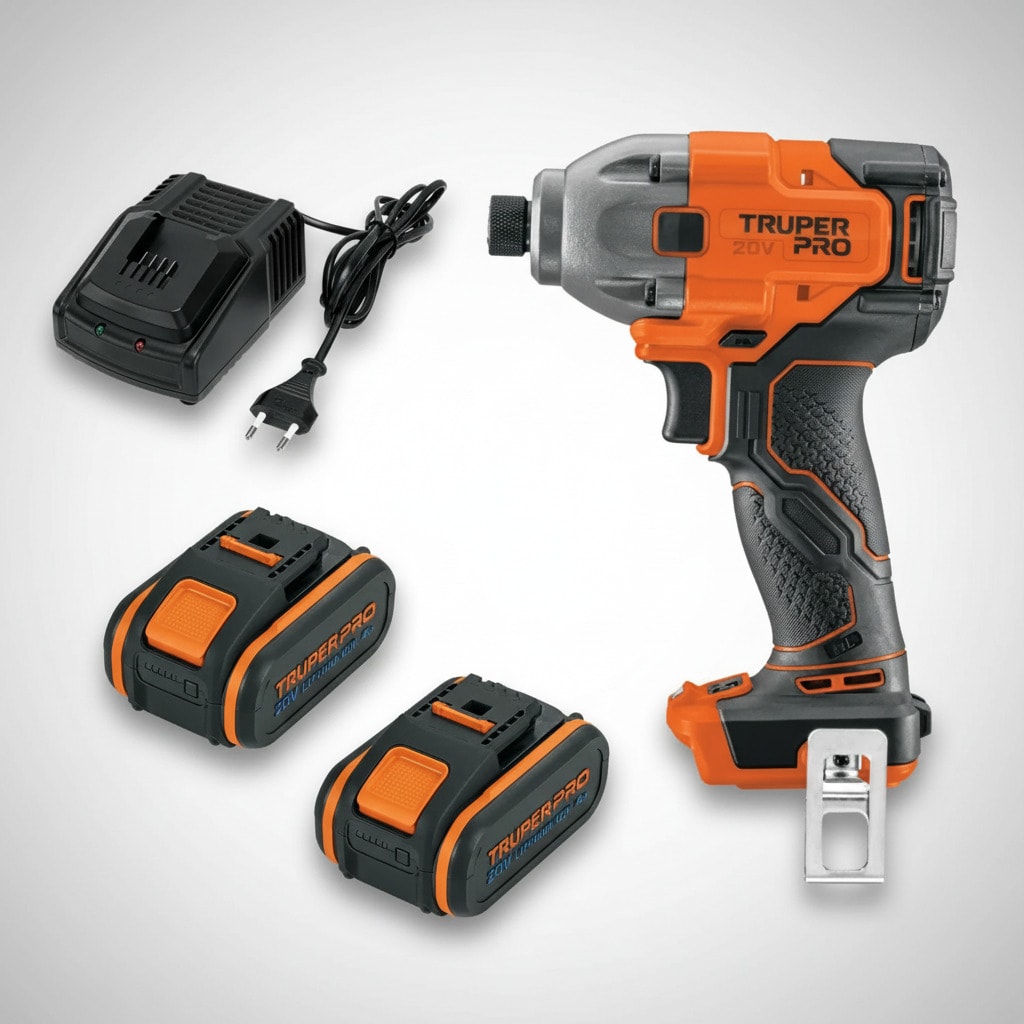 Atornillador de Impacto 20V +2 Baterias 4Ah+ Cargador Truper7