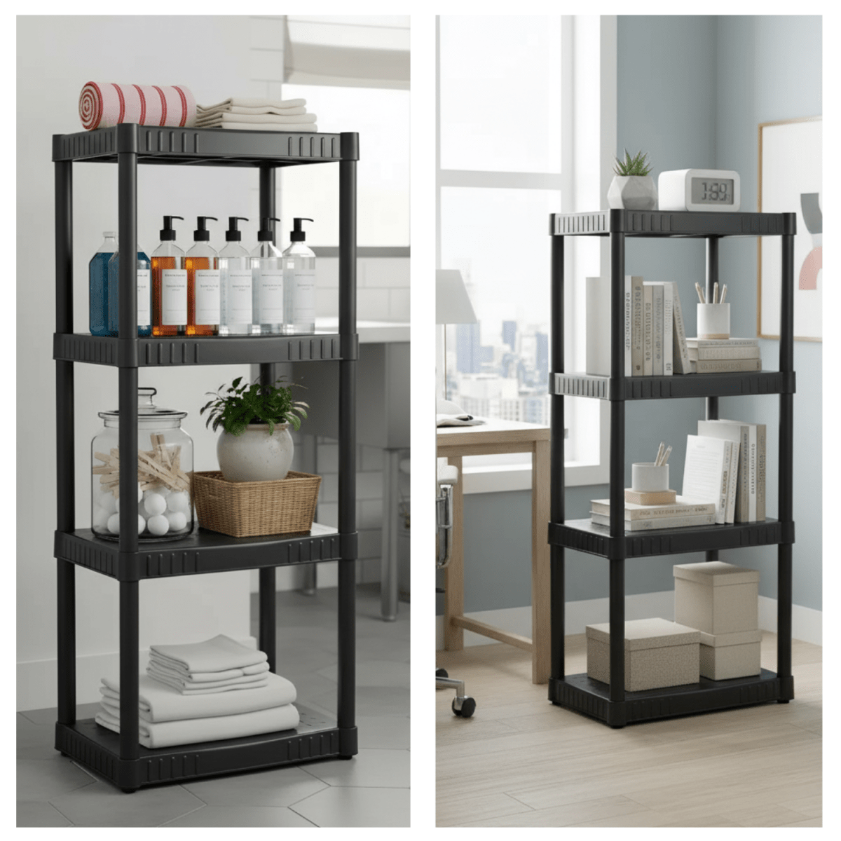 Estante Plastico 4 Repisas Pretul7