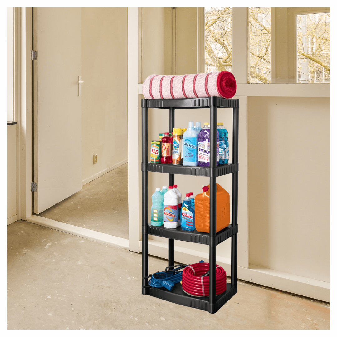 Combo 2 Estantes plástico con 4 repisas Pretul6