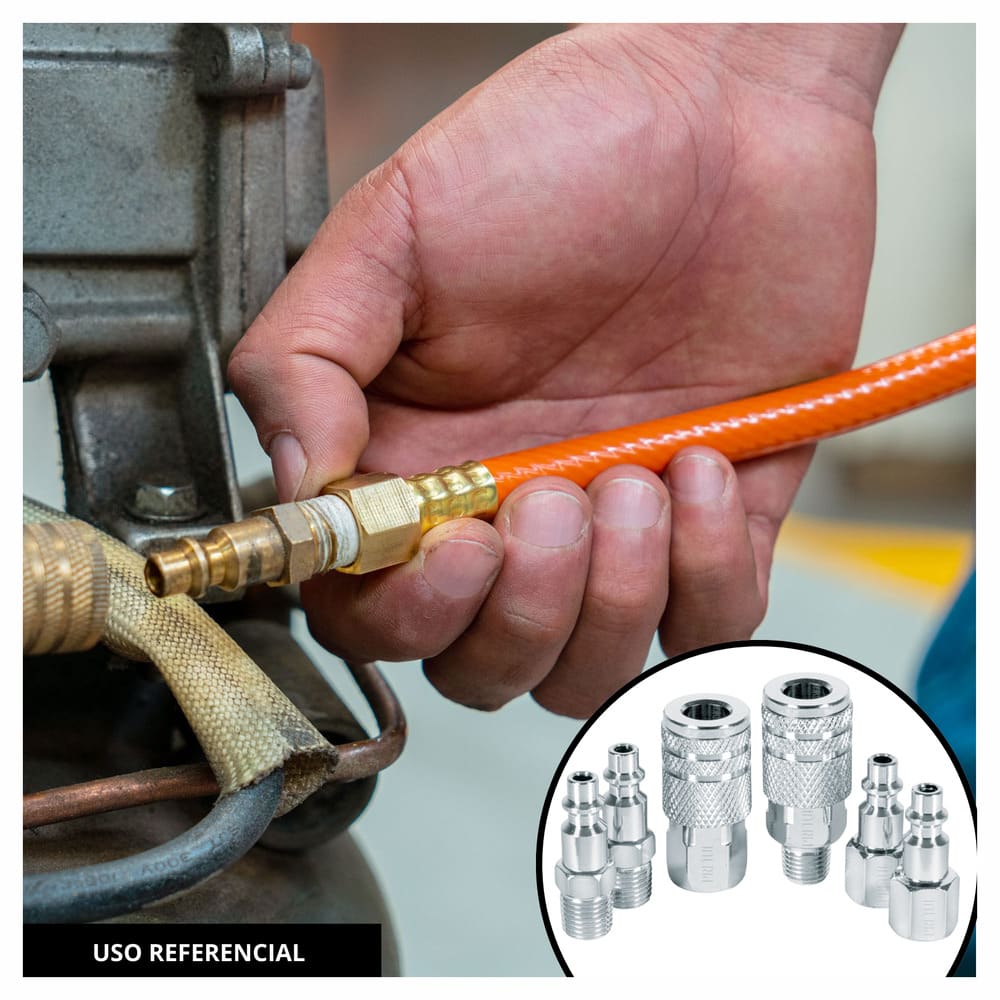 Combo manguera 15m + conectores rápidos Pretul7