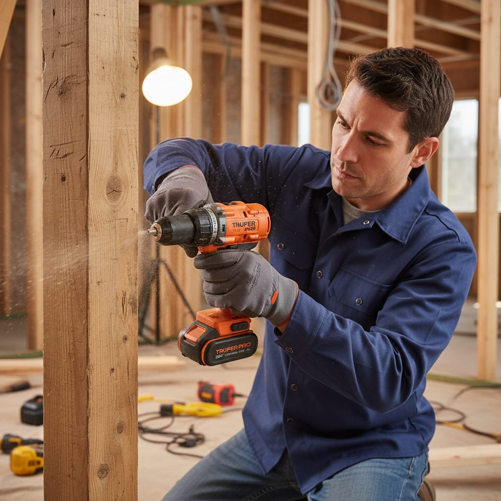 Taladro Percutor + Atornillador de impacto 20V +1 bat Truper3