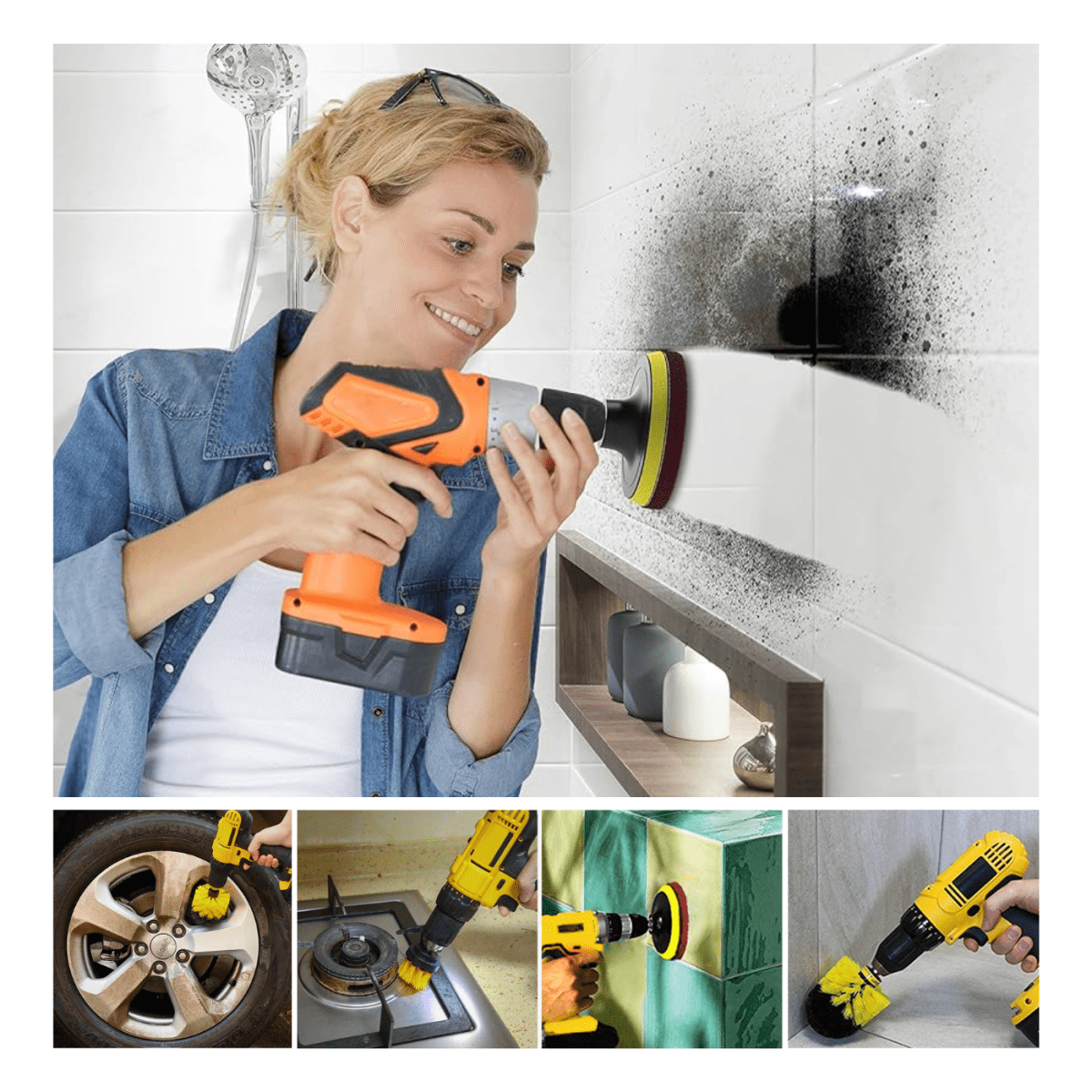 Juego de 11 accesorios multiusos para taladro Pretul4