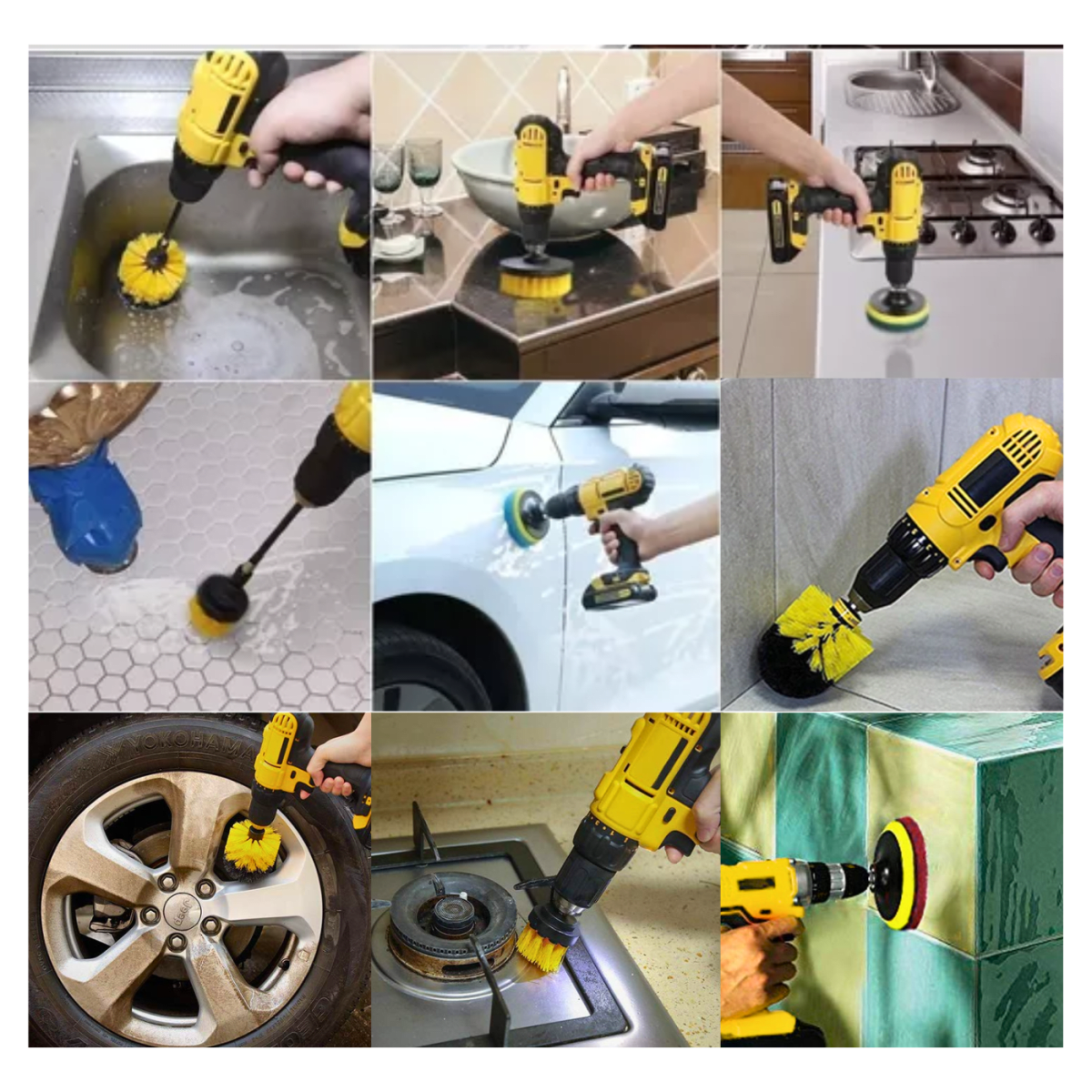 Juego de 12 accesorios multiusos para taladro Pretul4