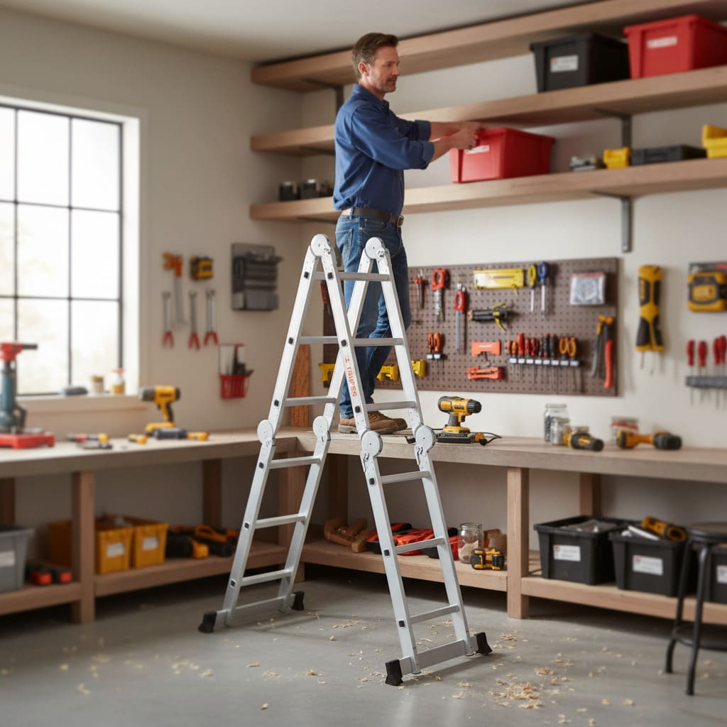 Escalera multiposición 12 peldaños soporta 200Kg Truper3