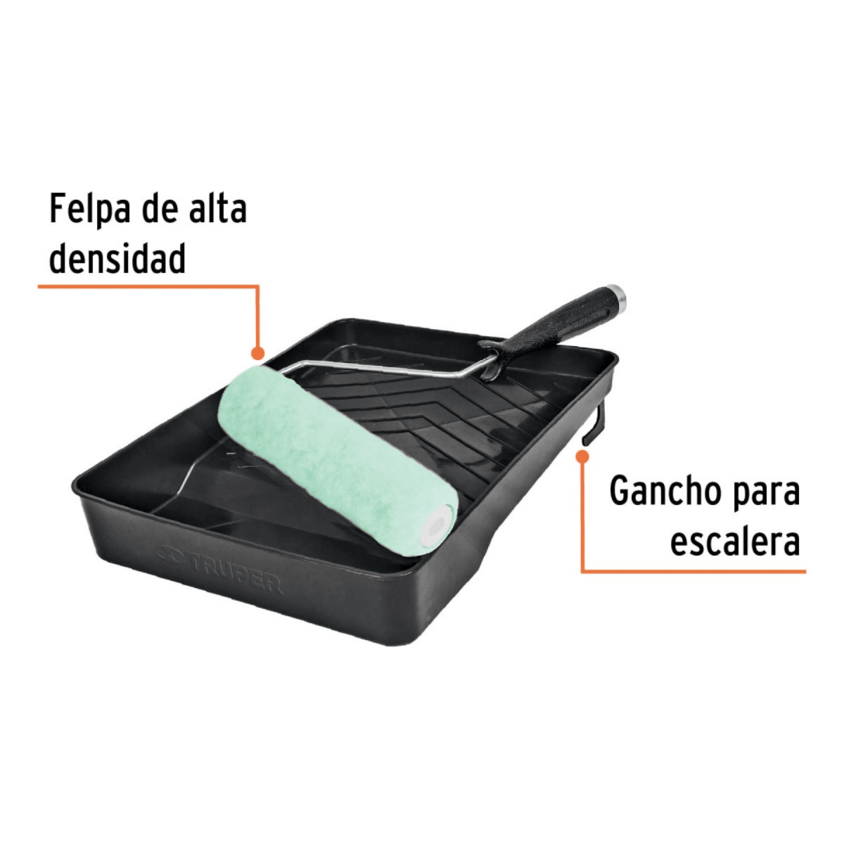 Combo Escalera Multiposicion 16 pasos + Rodillo y bandeja Truper7