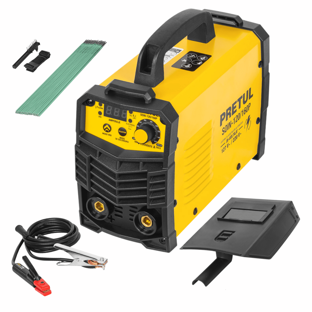 Combo Soldadora 160A Amoladora 700w y Careta de soldar Pretul2