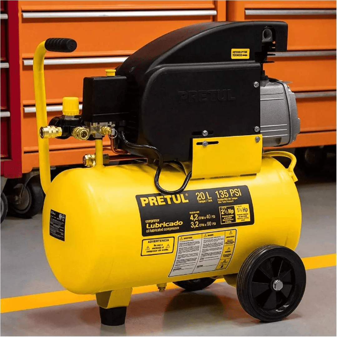 Compresora lubricada de aire 20 L, 220 V/60 Hz, Pretul4