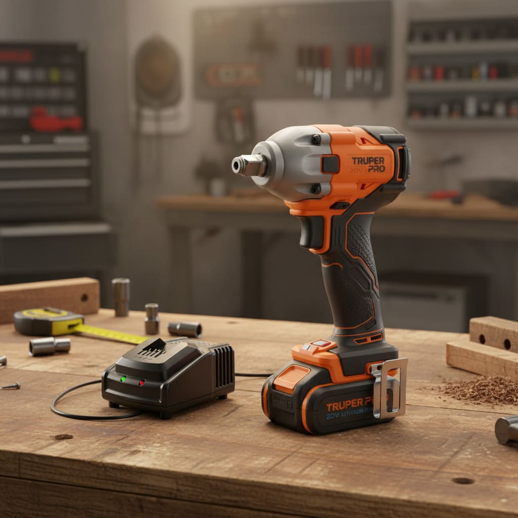 Llave de Impacto 20V + 1 Bateria 4Ah + Cargador Truper6