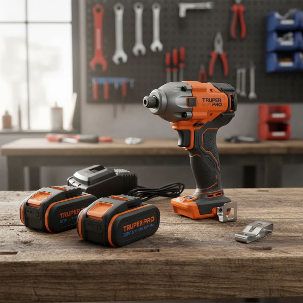 Atornillador de Impacto 20V +2 Baterias 4Ah+ Cargador Truper2