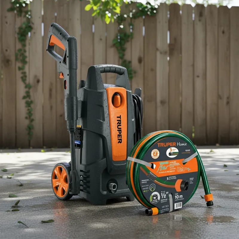 Hidrolavadora 1400W 1500 PSI + Manguera 10 metros Truper1