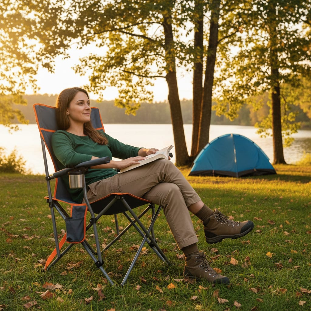 Silla Plegable para playa y camping Truper3