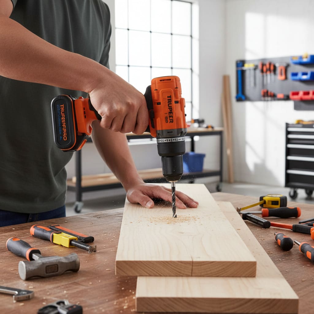 Taladro Percutor 20V + 1 Bateria 4 Ah + Cargador Truper7