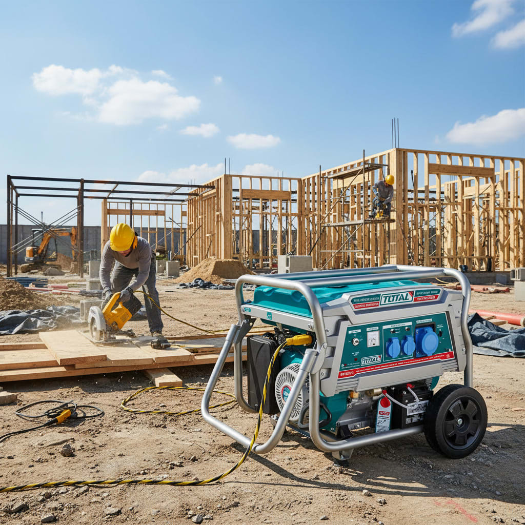 Generador gasolinero 9000w con arrancador electrico industrial Total6