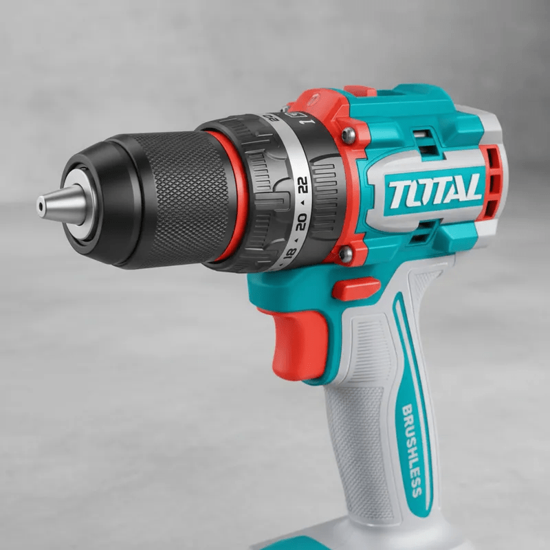 Taladro percutor 66nm + 2 baterías 2ah industrial Total9