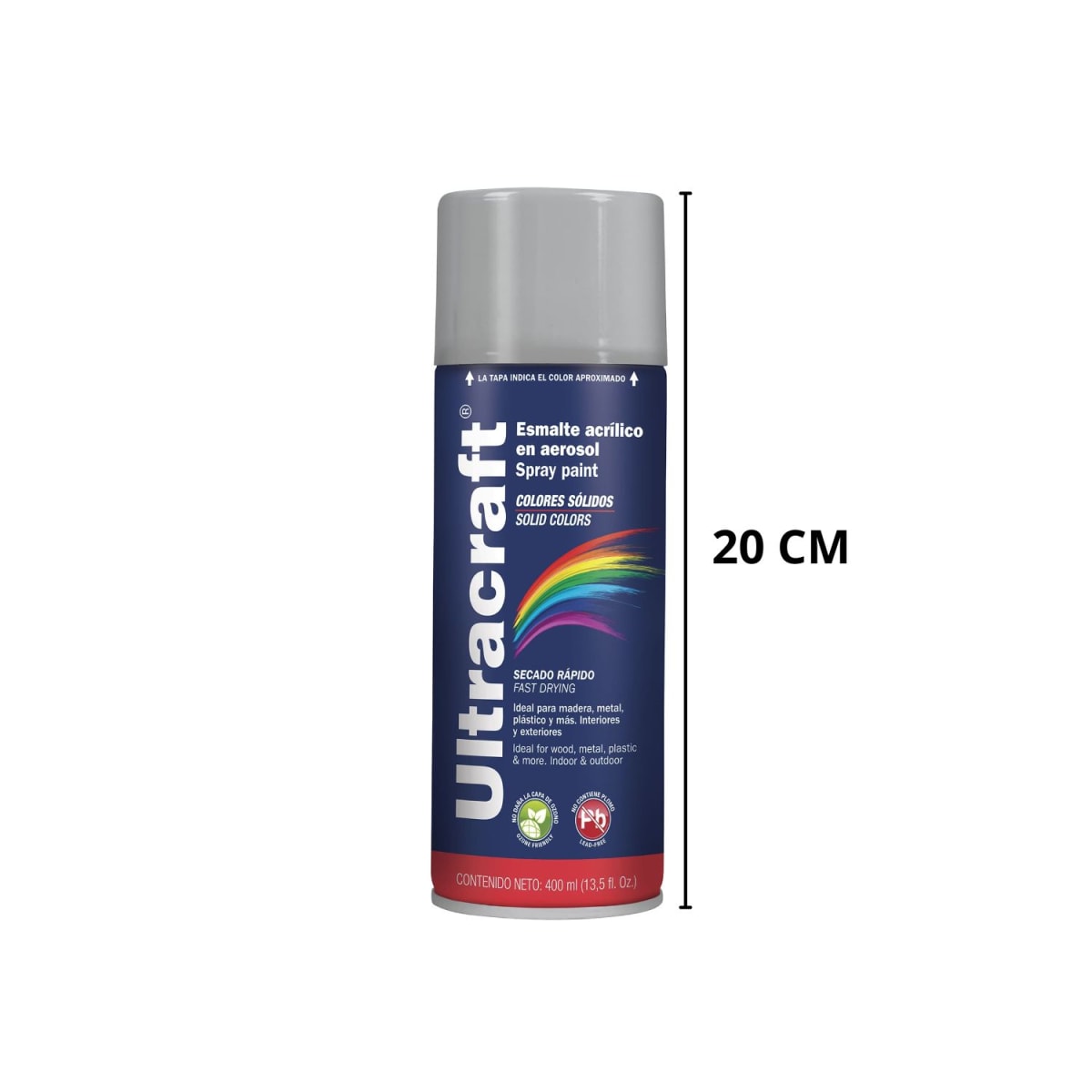 Pintura Spray Color Silver x4 Unidades Ultracraft4