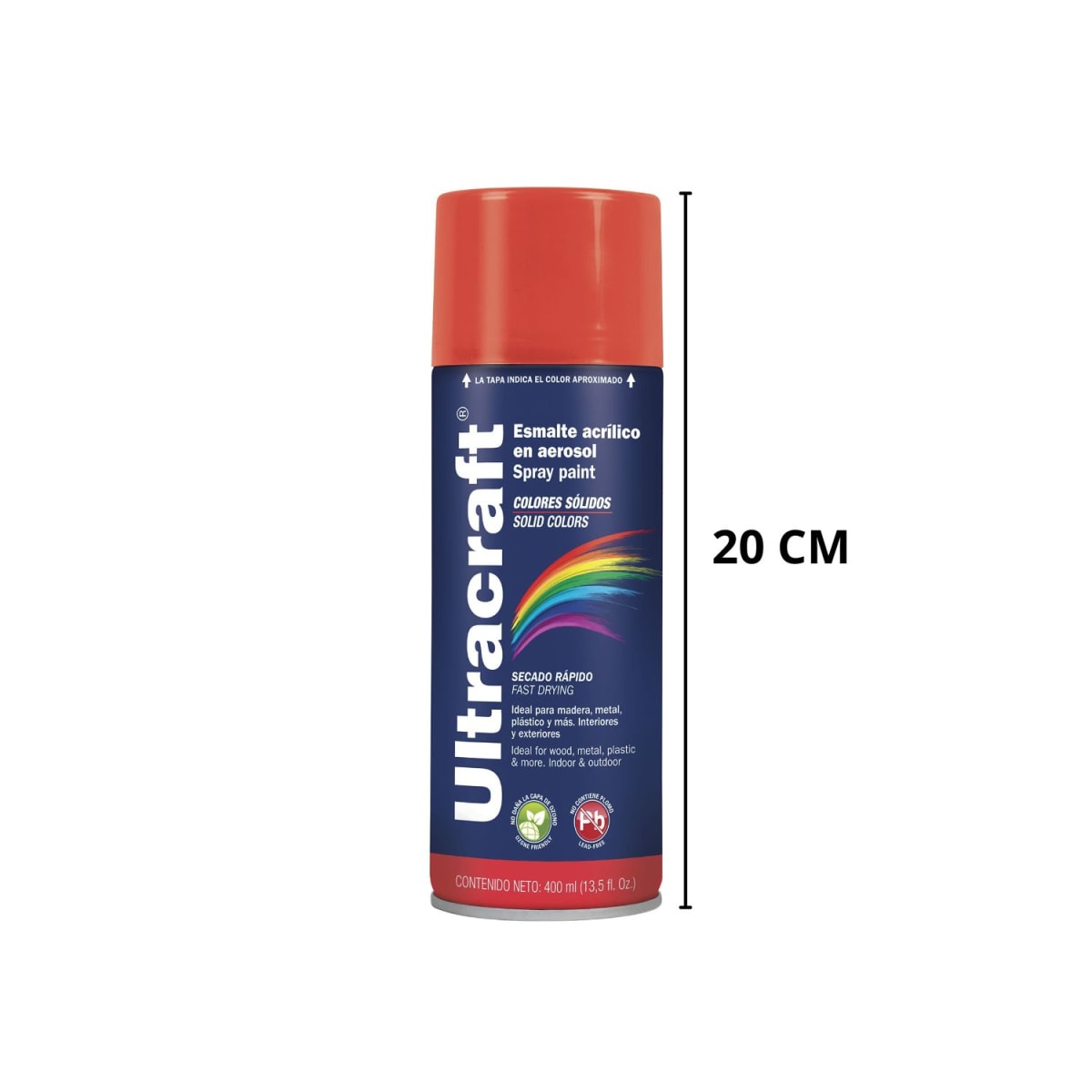Pintura spray color Rojo Brillante  ULTRACRAF3