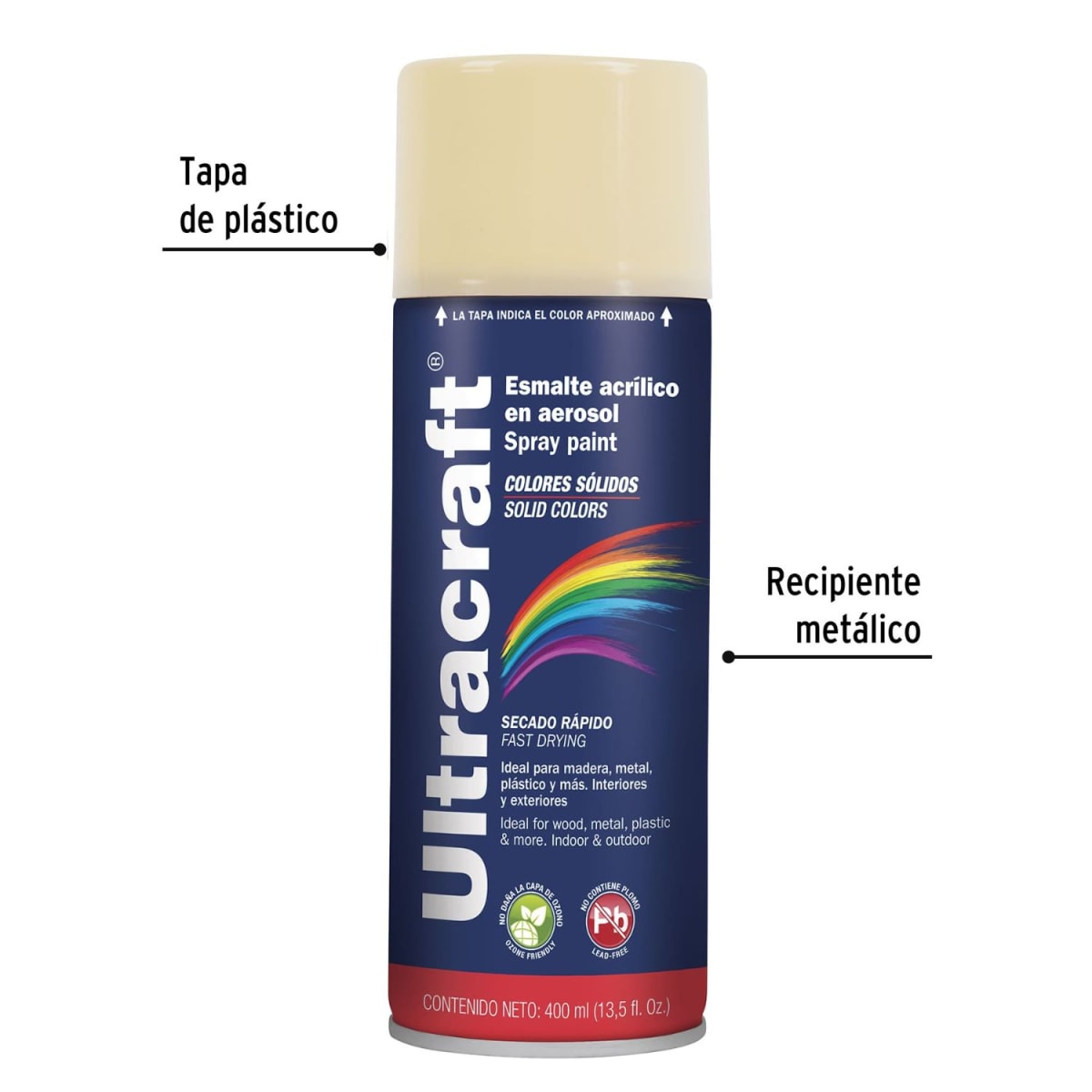 Pintura Spray Color Marfil x4 Unidades Ultracraft3