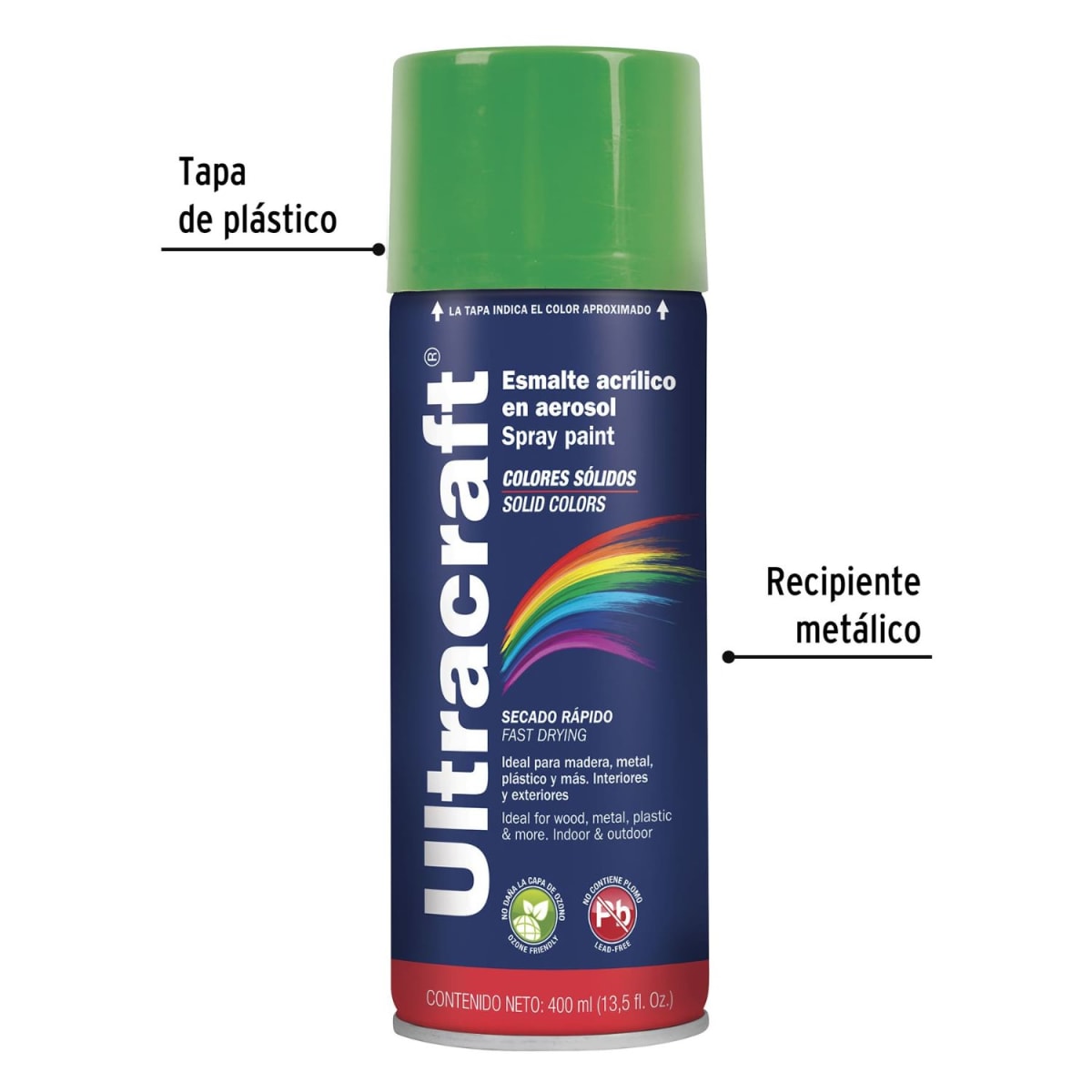 Pintura spray color Verde Irlandés  ULTRACRAF2