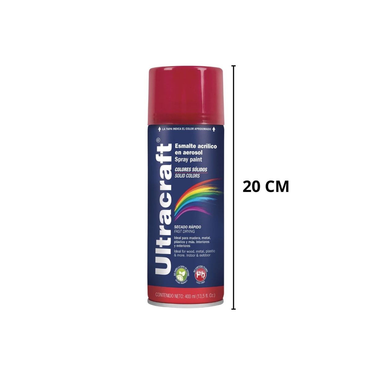 Pintura spray color Rojo Fuego  ULTRACRAF3