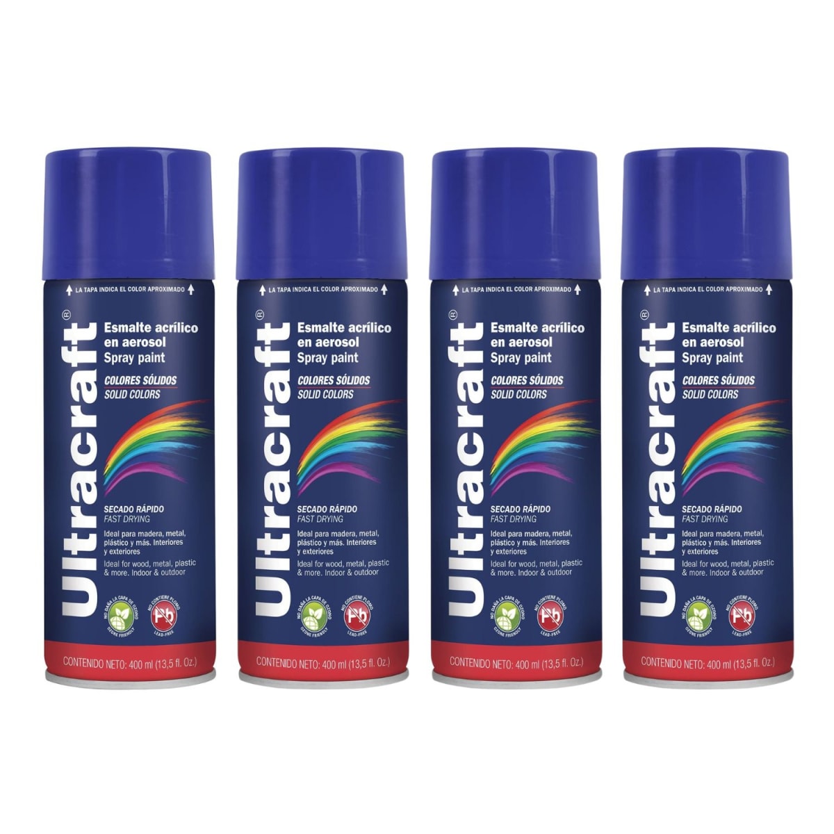 Pintura Spray Color Azul Marino x4 Unidades Ultracraft1