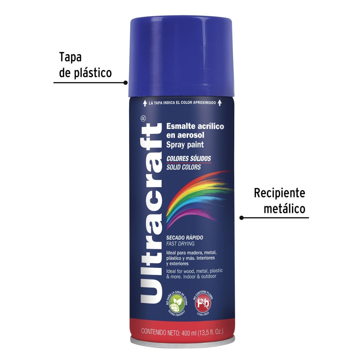 Pintura Spray Color Azul Marino x4 Unidades Ultracraft3