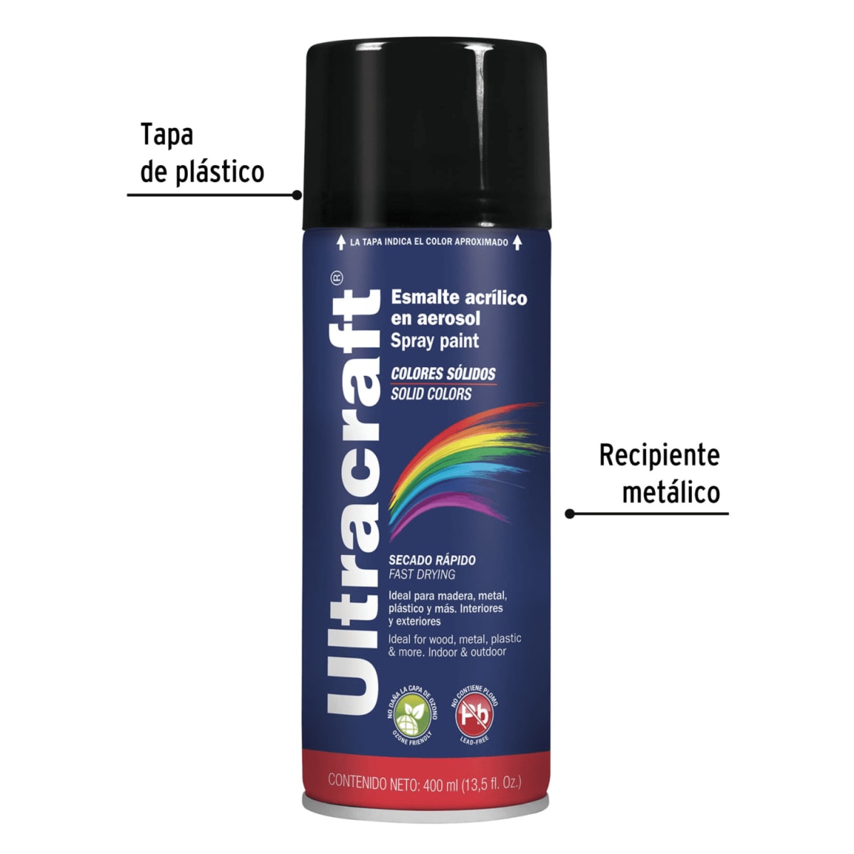 Pintura Spray Color Negro Mate x4 Unidades Ultracraft3