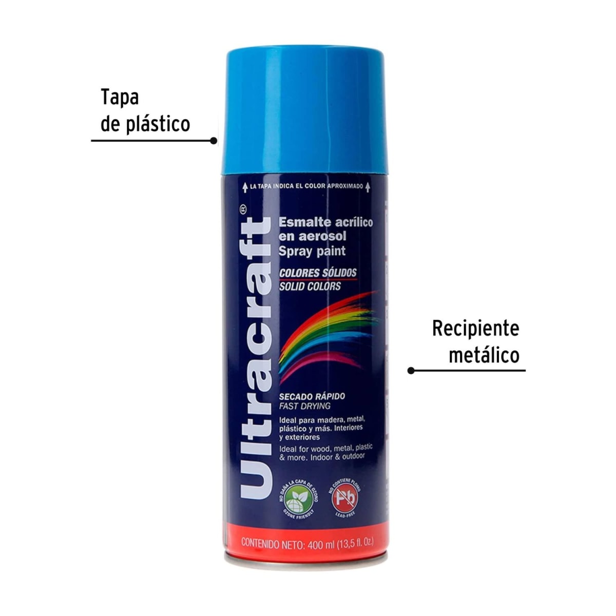Pintura Spray Color Azul Claro x4 Unidades Ultracraft3