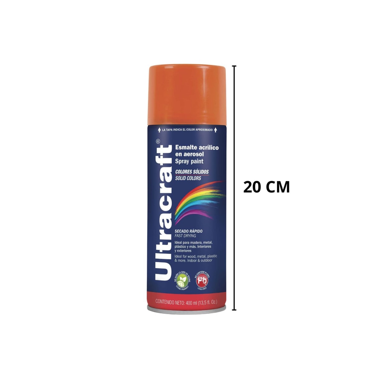 Pintura Spray Color Naranja x4 Unidades ULTRACRAF4