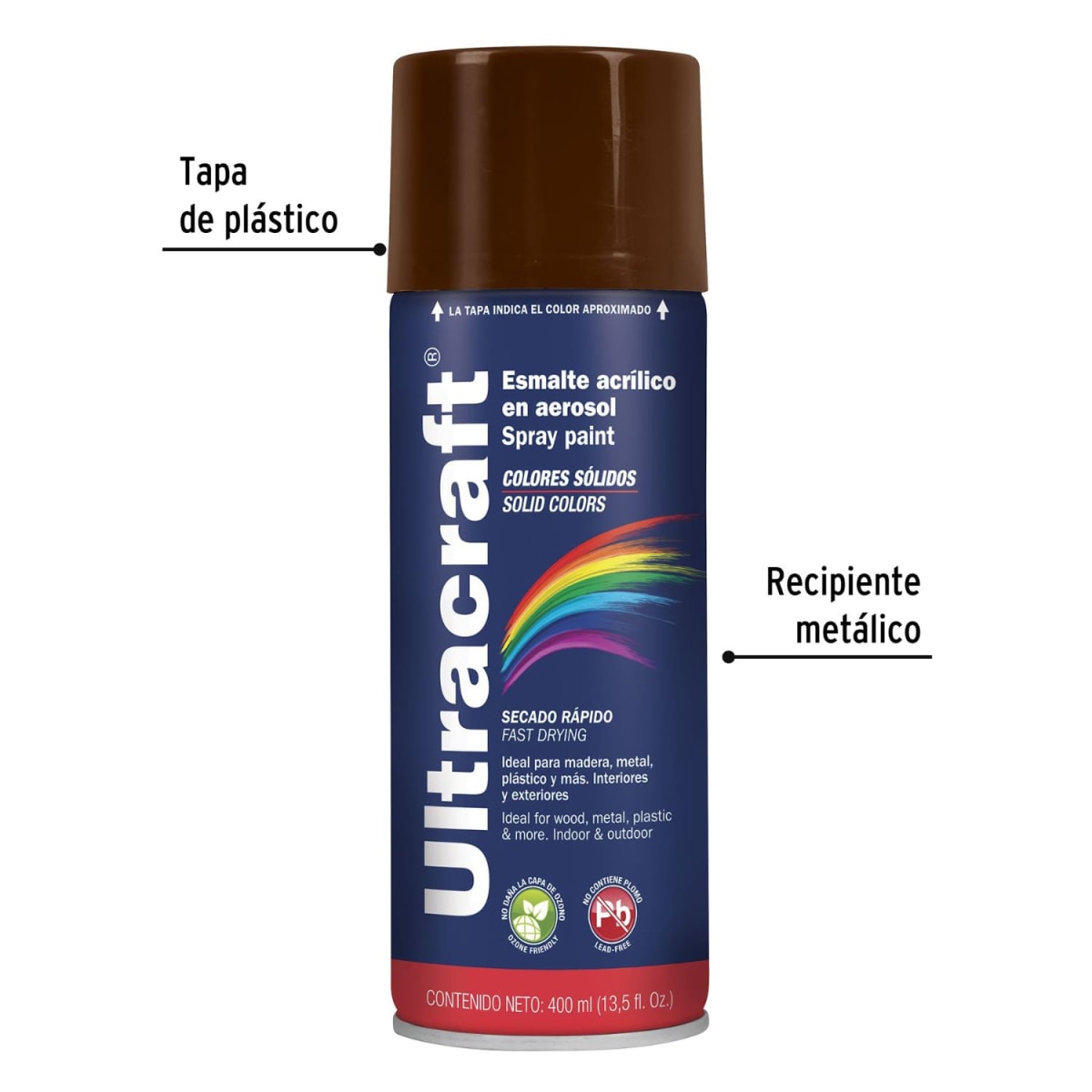 Pintura Spray Color Marrón x4 Unidades Ultracraft3