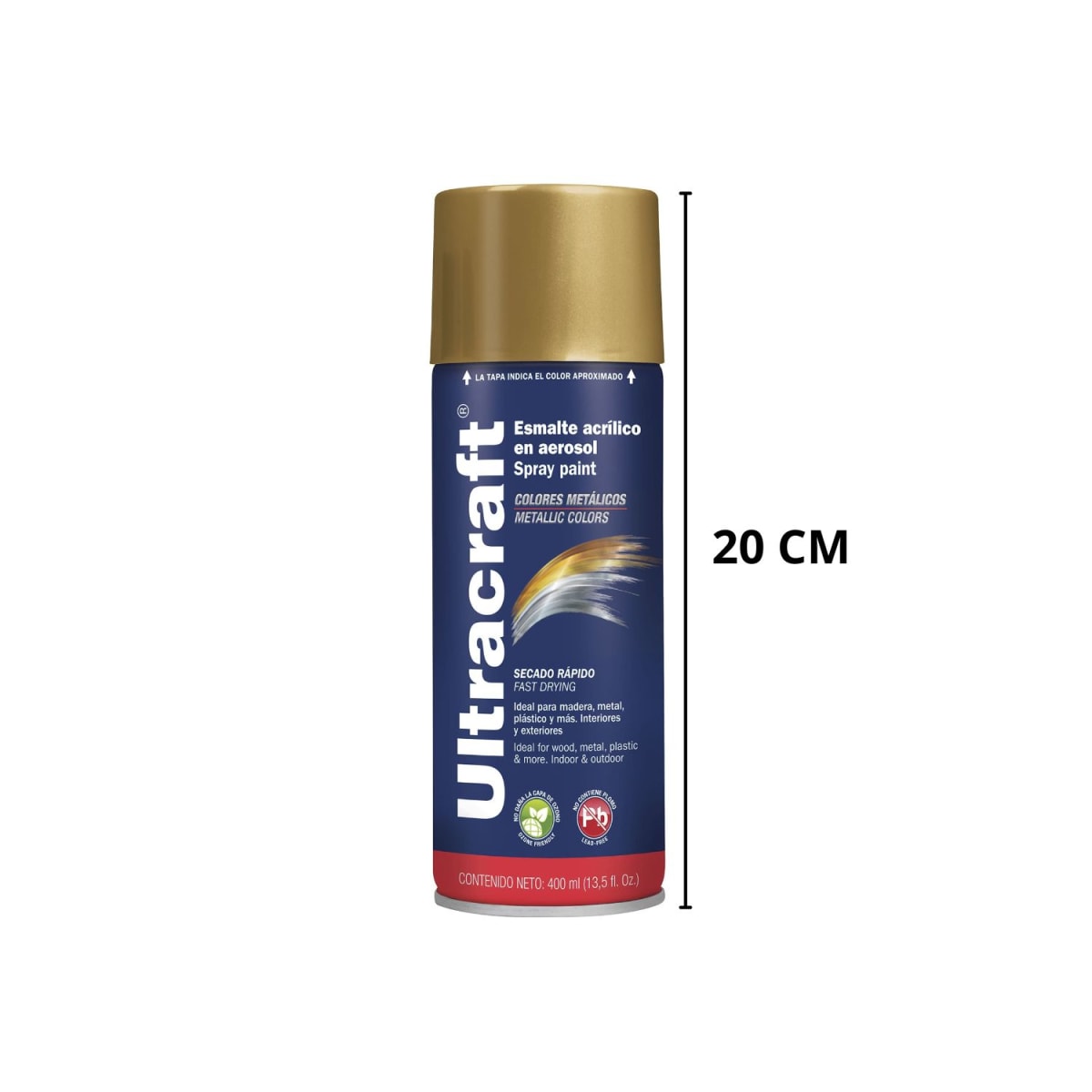 Pintura Spray Color Dorado x4 Unidades Ultracraft4