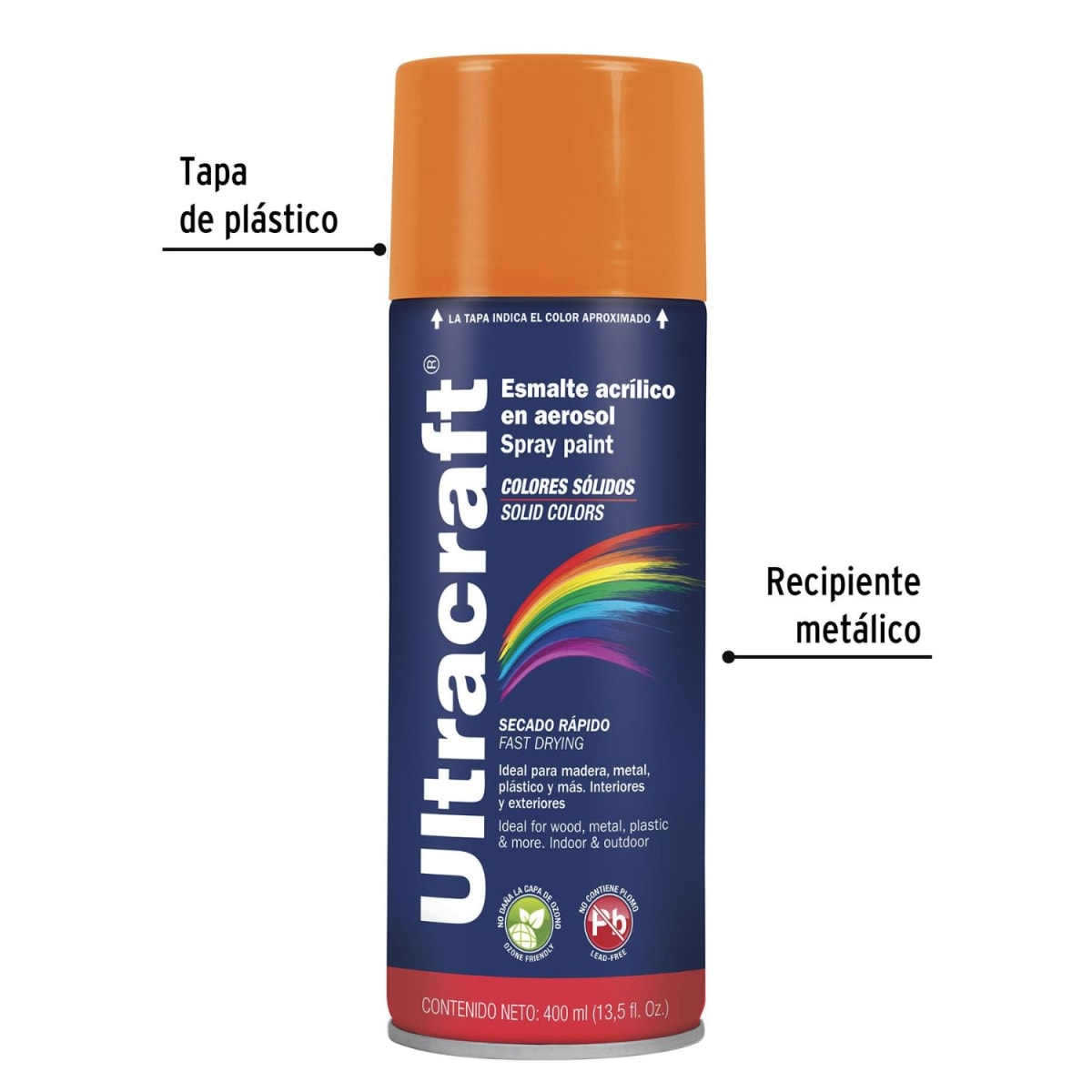 Pintura Spray Color Amarillo x4 Unidades Ultracraft3