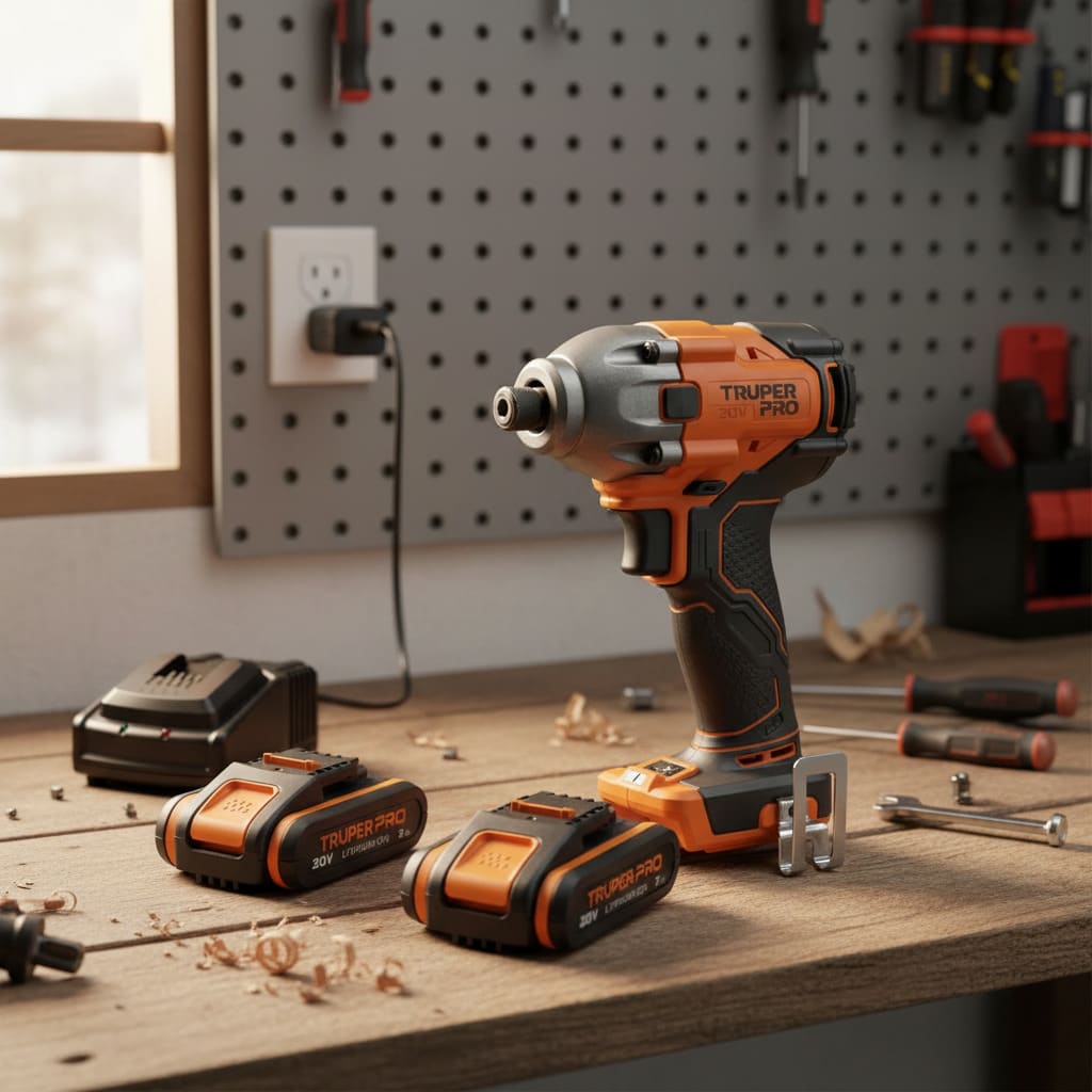 Atornillador de Impacto 20V +2 Baterias 2Ah+ Cargador Truper2