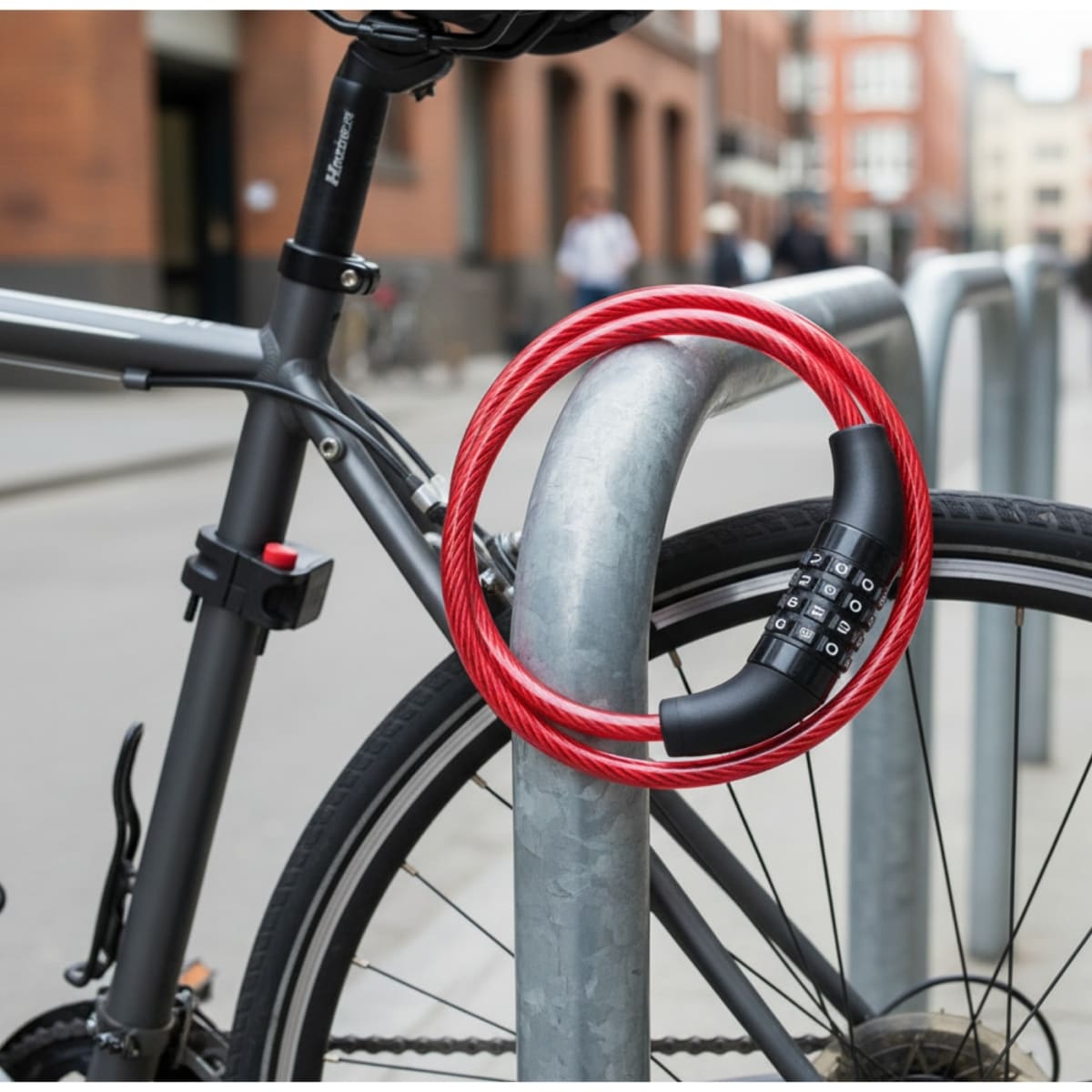 Candado de cable con combinación 8 mm x 1.0 m Hermex3