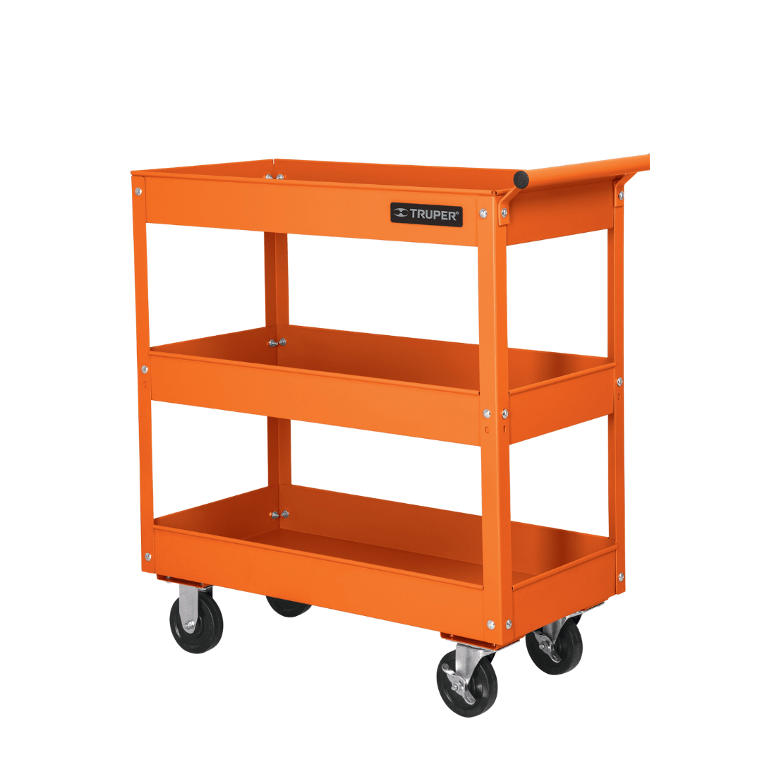 Combo carro de servicio 3 charolas + cama de plastico truper2