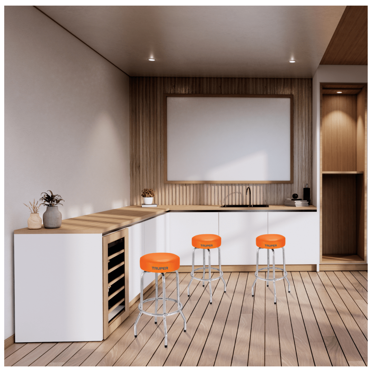 Banco metálico asiento giratorio Truper5