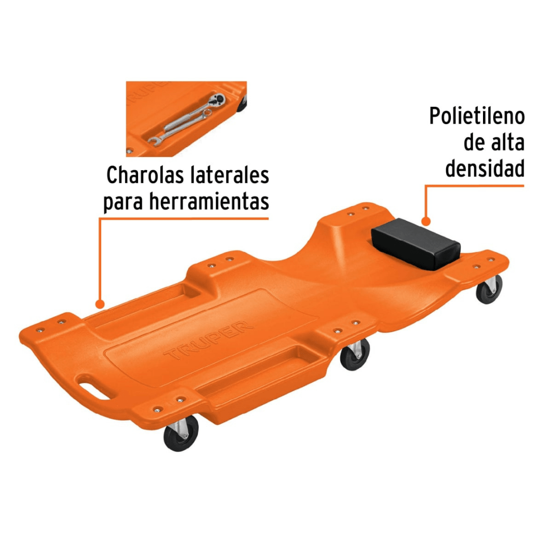 Combo carro de servicio 3 charolas + cama de plastico truper7