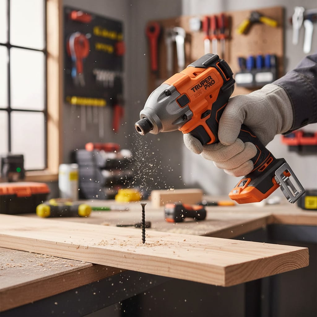 Atornillador de Impacto 20V +2 Baterias 4Ah+ Cargador Truper3