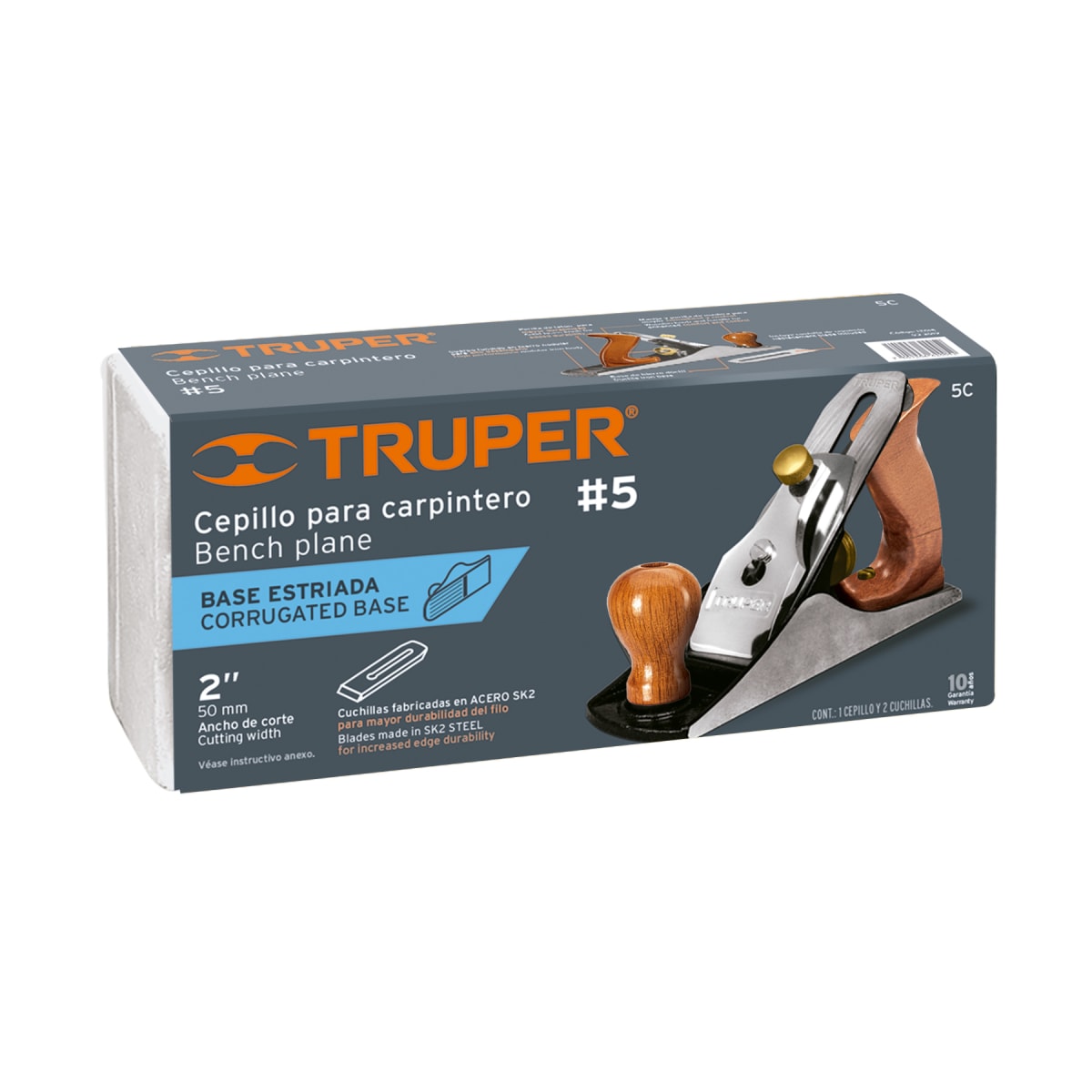 Cepillo carpintero #5 estriada Truper6