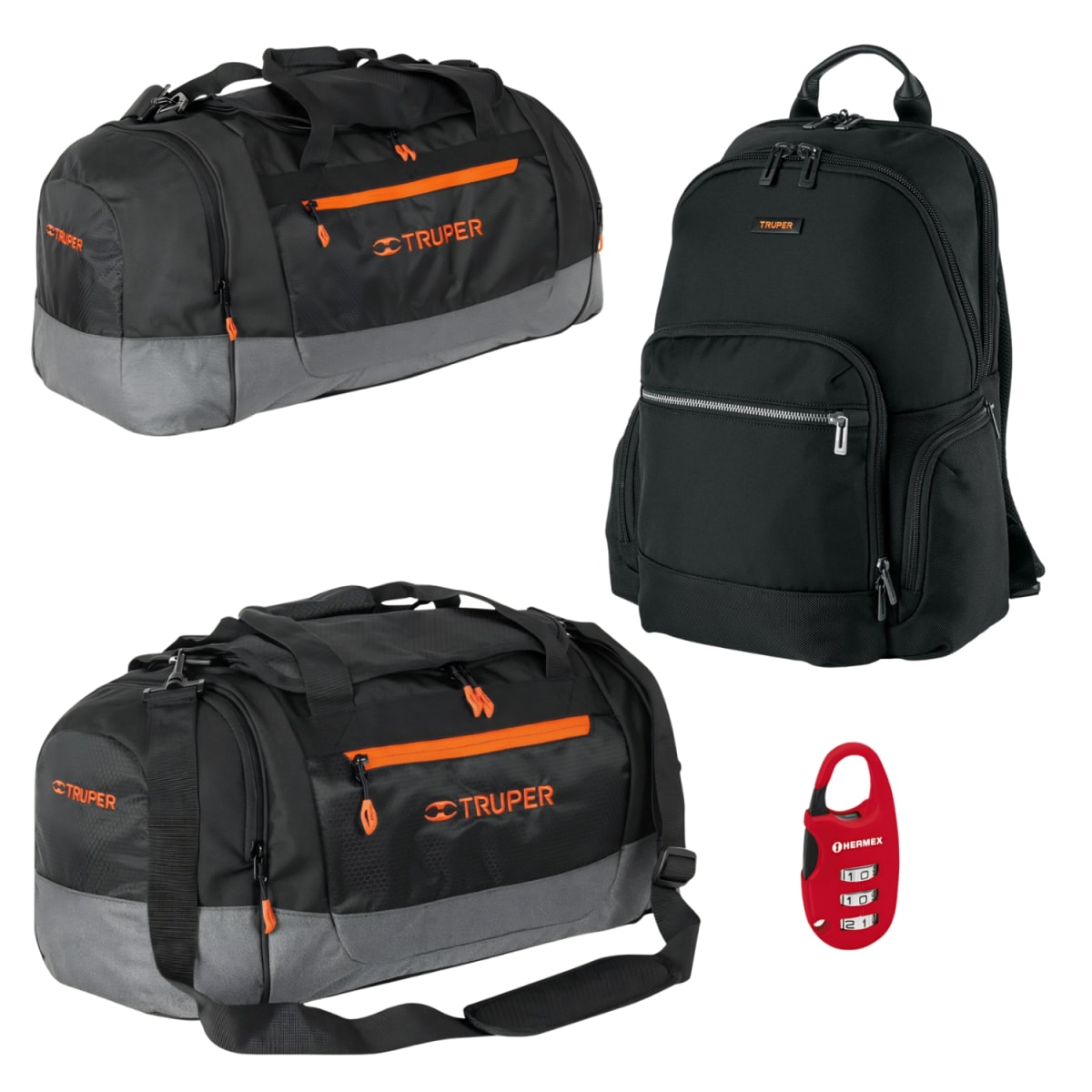 Combo maletas deportivas camping y mochila porta laptop Truper1