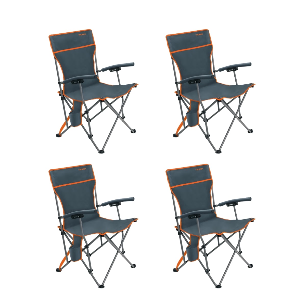 Silla Plegable para playa y camping 4 unid Truper1